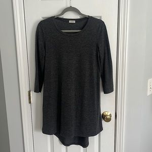 High low dark grey dress